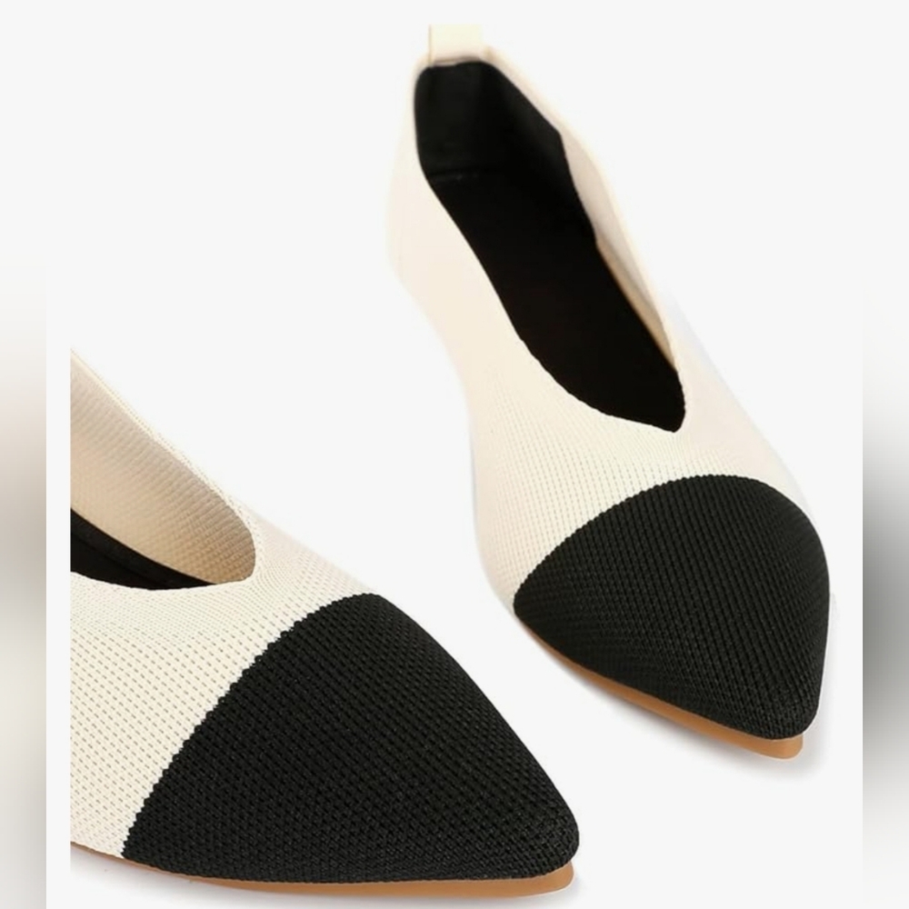 Comfy Black and Cream flats